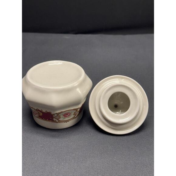 Vintage Covered Jar Trinket Box Sugar Bowl – 4" Tall - Picture 7 of 14